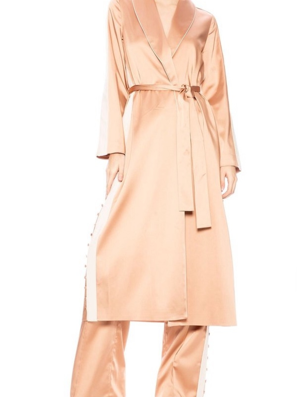 Jonathan Simkhai Copper Satin Long Robe - Picture 6 of 7